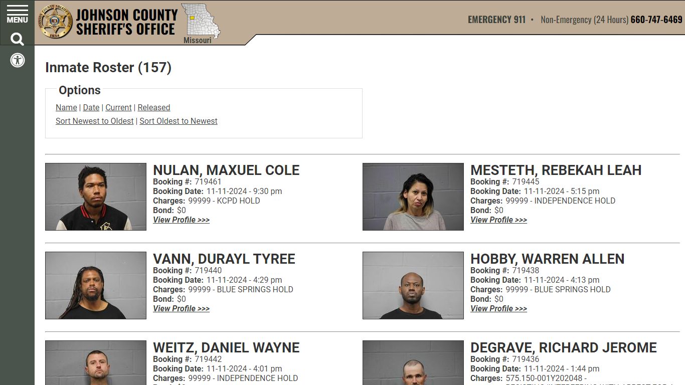 Inmate Roster - Current Inmates Booking Date Descending - Johnson ...